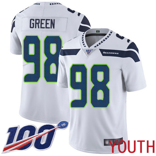Seattle Seahawks Limited White Youth Rasheem Green Road Jersey NFL Football #98 100th Season Vapor Untouchable->women nfl jersey->Women Jersey